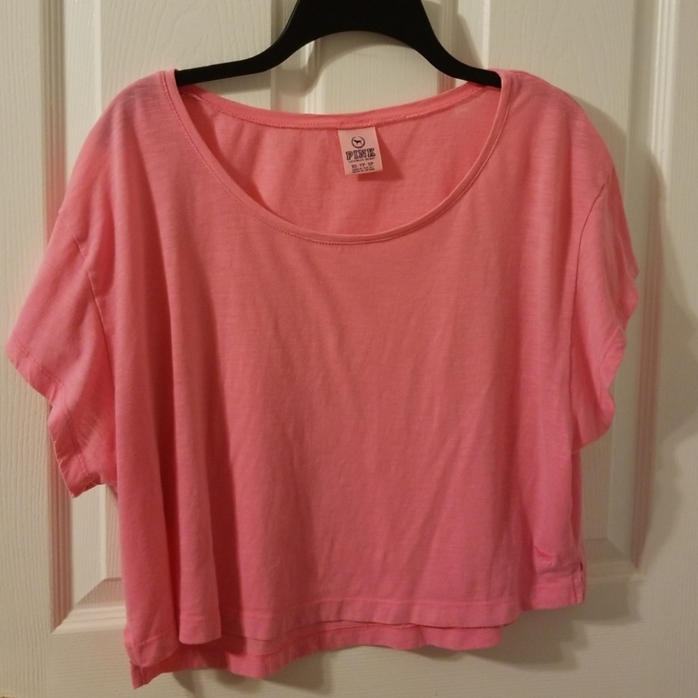 Pink by Victorias Secret off the shoulder crop top